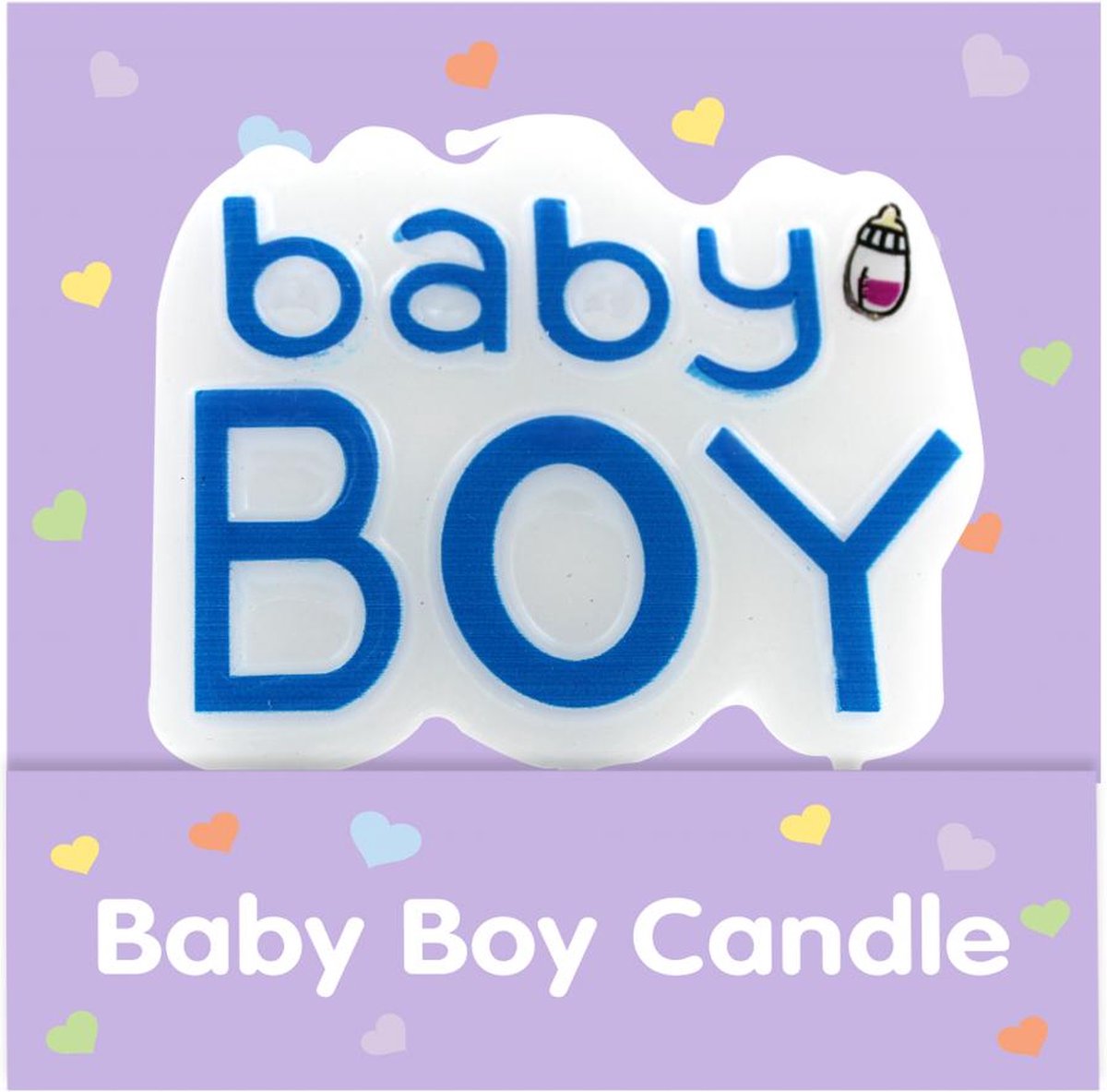 Baby Boy Kaars - Blauw - Taartkaars - Jongens - 7,5 x 5 x 1 Cm