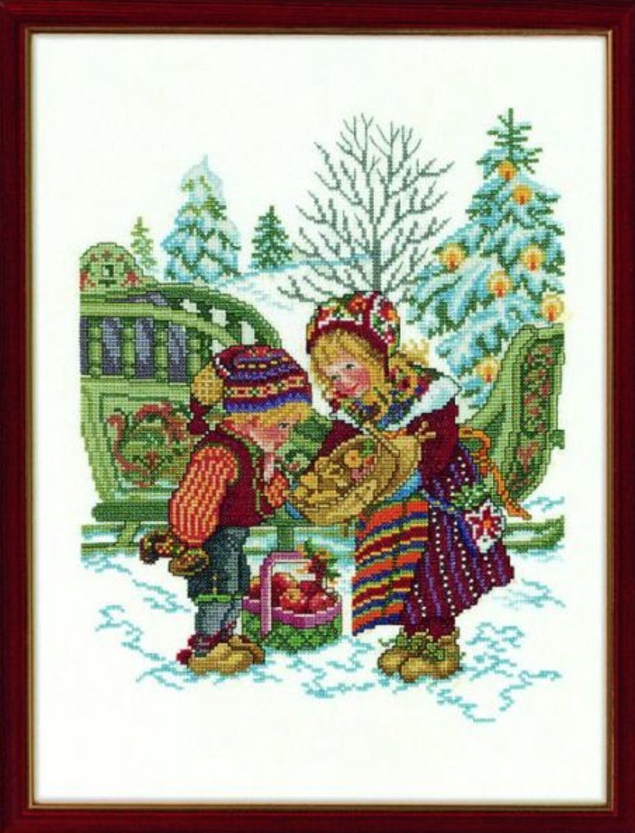 Kerst: kinderen eten cake - Eva Rosenstand - 14-211