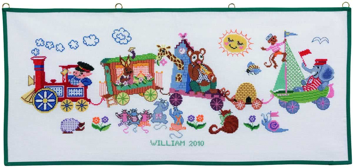 borduurpakket 12-289 dierentrein, geboorte