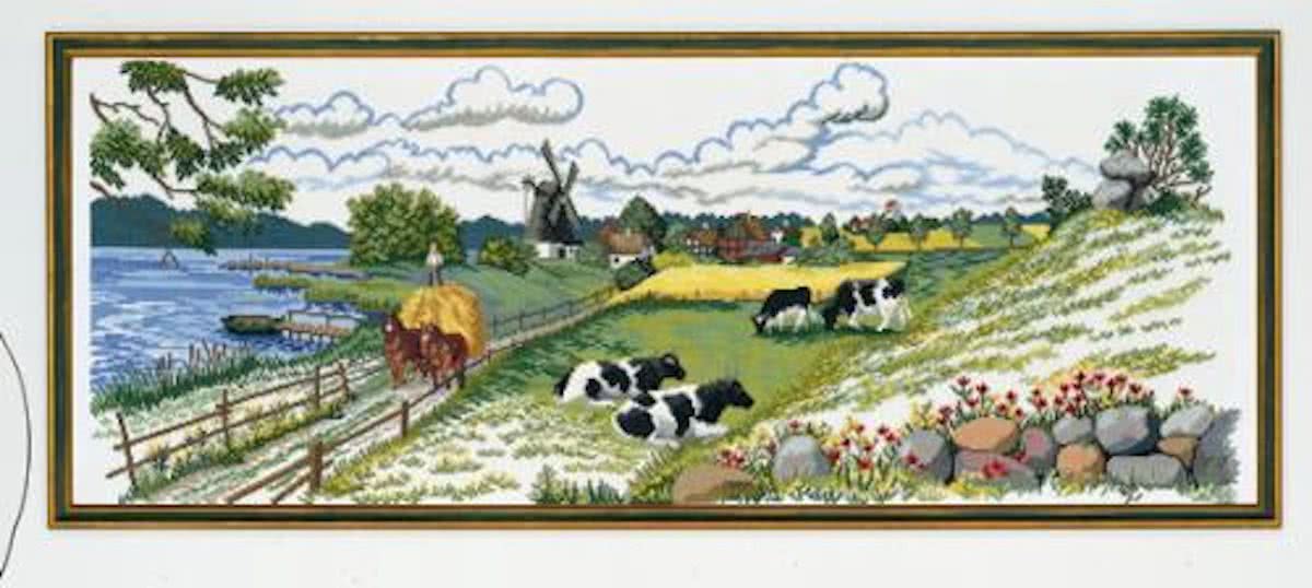 borduurpakket 12-724 zomerlandschap met dieren