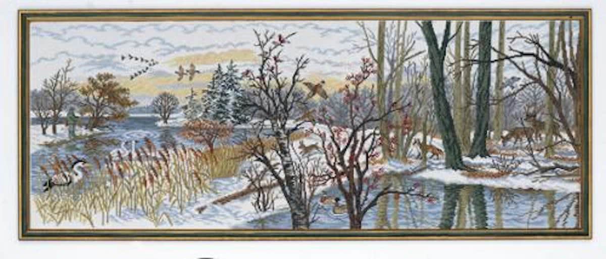 borduurpakket 12-793 winterlandschap met bosdieren