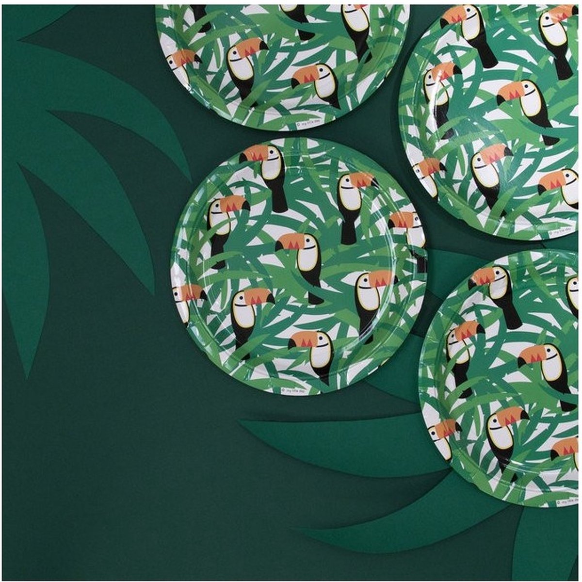 Papieren bordjes Toucan - Toekan - Feest - (8st)