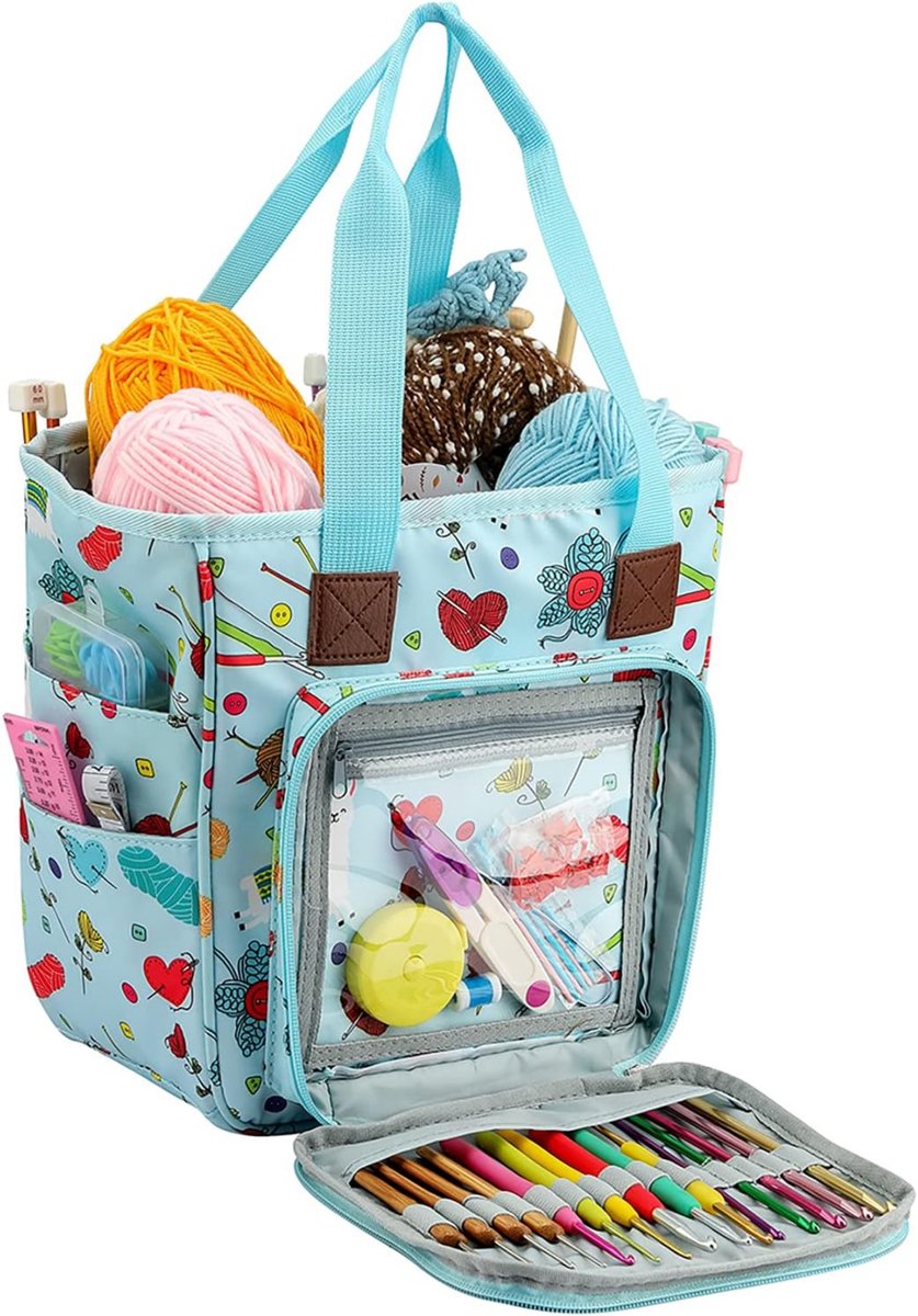 Opbergtas Breien & Haken - Voor Garen, Naalden & Accessoires - Breitas - Haaktas - Hobbytas - Handwerktas