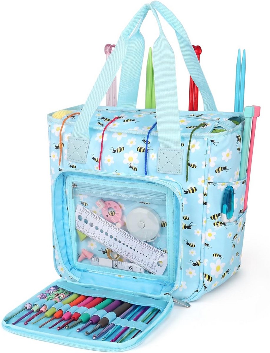 Opbergtas Breien & Haken - Voor Garen, Naalden & Accessoires - Breitas - Haaktas - Hobbytas - Handwerktas