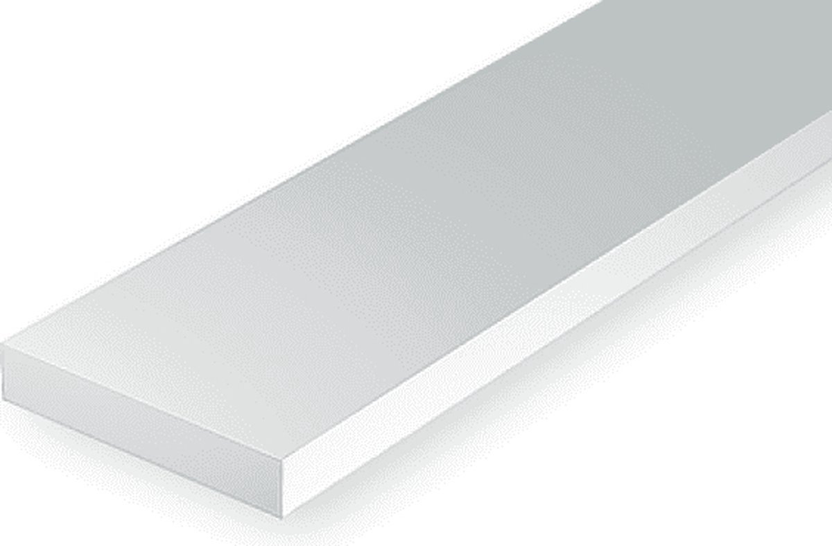 Evergreen Modelbouwdecoratie - Strip 1,0mmX4,0mmX35cm Styreen