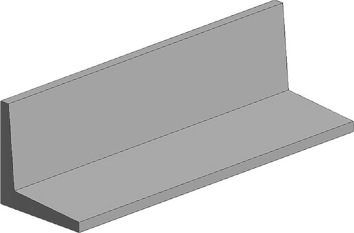 Polystereen L-profiel (l x b x h) 350 x 2 x 2 mm 4 stuk(s)