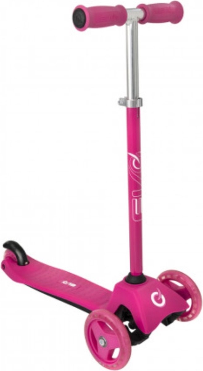 Evo minicruiser step met 3 wielen, kleur Roze, opvouwbaar, kinderstep, step