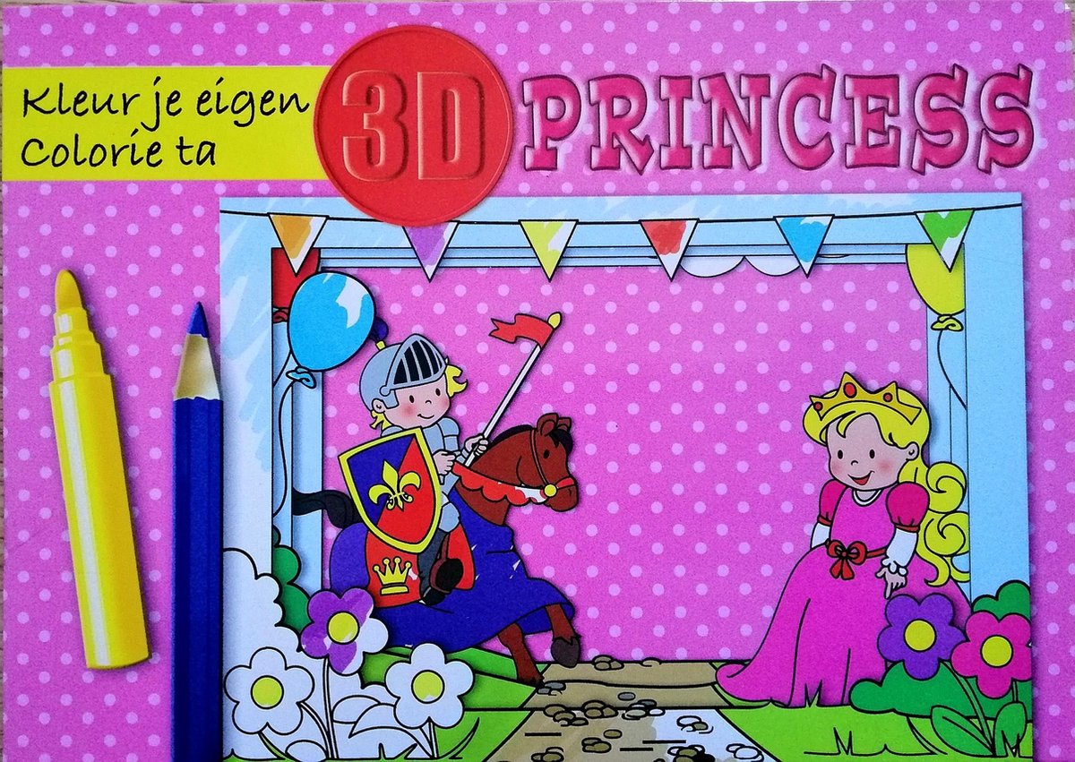 Kleur je eigen 3D Princess
