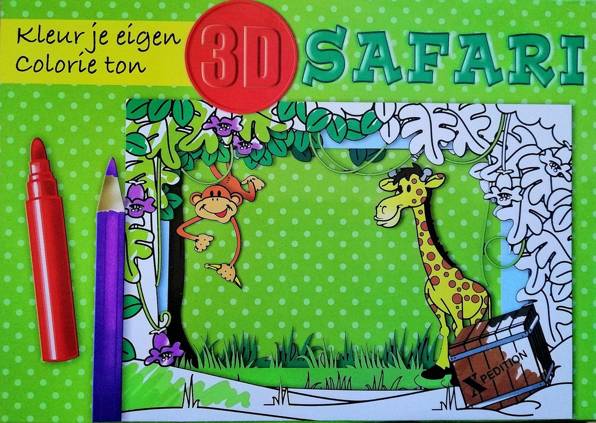 Kleur je eigen 3D Safari