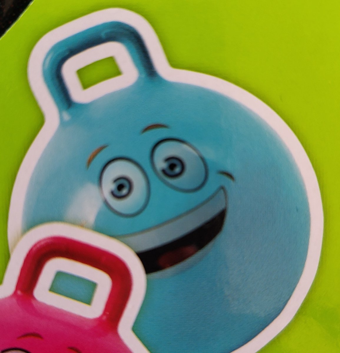 Skippybal blauw Smiley - skippy bal voot kinderen 4-8 jaar - doorsnee 45 cm