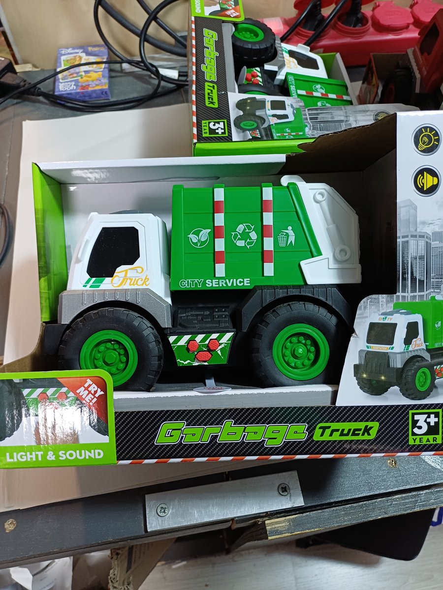 vuilniswagen met licht en geluid