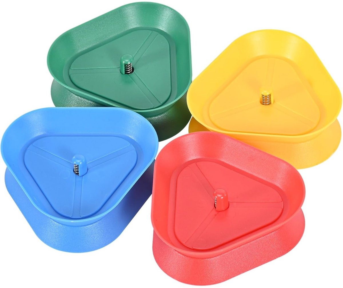 EXCITAT 4 stuks - Driehoekige clips - Speelkaartendispenser - Plastic driehoekige clips - Geschikt voor alle leeftijden