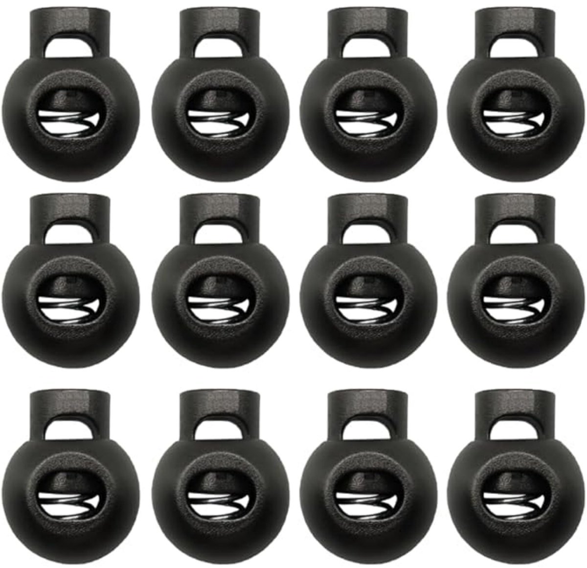 EXCITAT Koordstopper - Veerkoordvergrendeling - Schuifkoordclip - Robuust en duurzaam - Voor rugzakken met trekkoord - 12 stuks