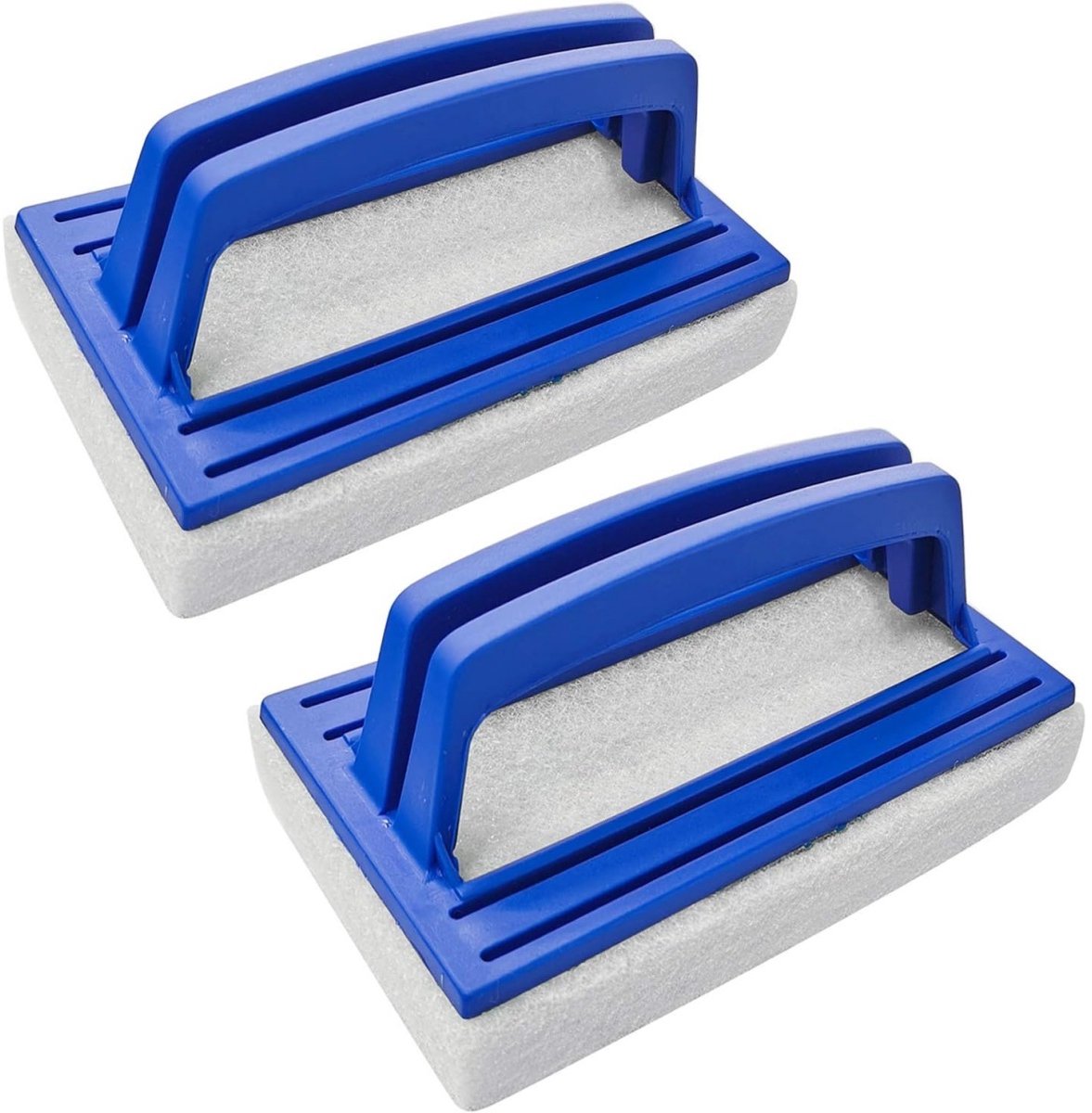 EXCITAT Sponsborstel - Zwembadsponsborstel - Zwembadreinigingsspons - met handvat - voor spas, baden, zwembaden - Blauw - 2 pack