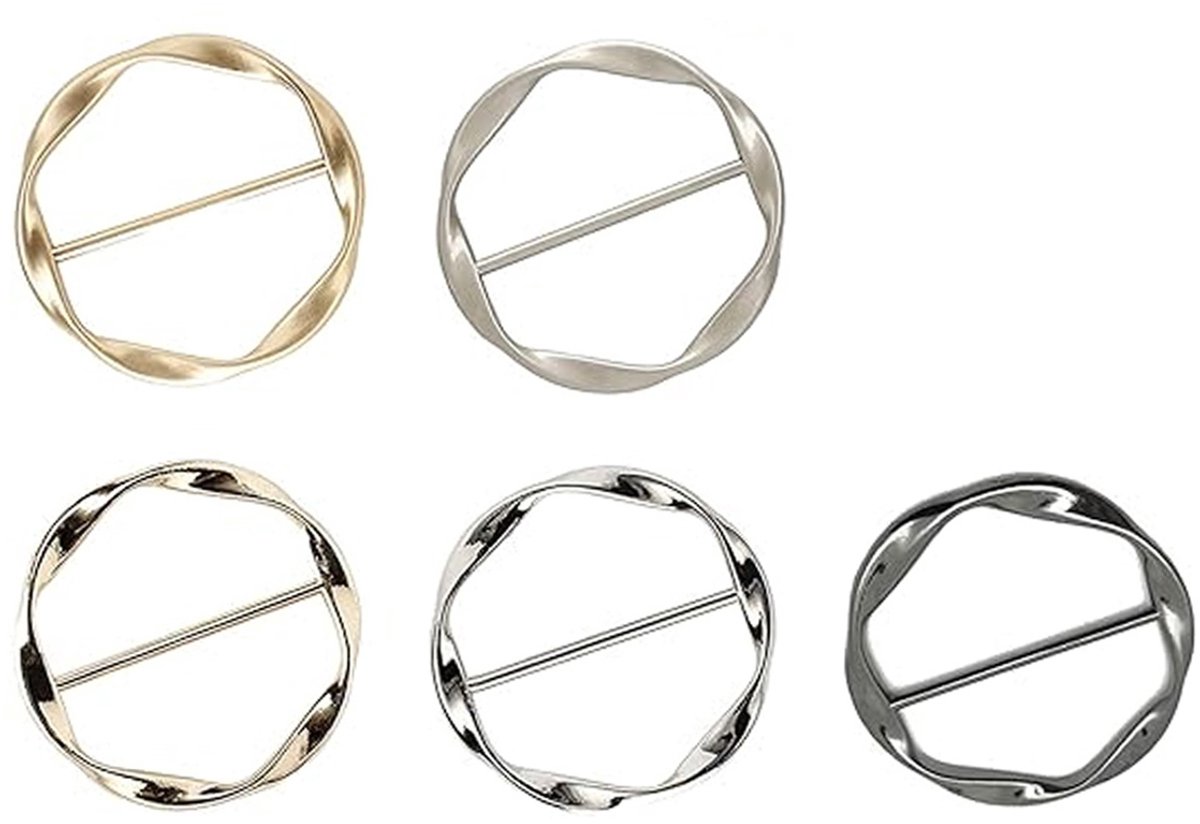 EXCITAT T-shirt clip - Wasknijper - Dames riemgesp - Sjaallus - Dames riemgesp - Sjaallus clip - Dames T-shirt stropdas clip - Geschikt voor overhemden, riemen, dames riemgesp clips - 5 stuks