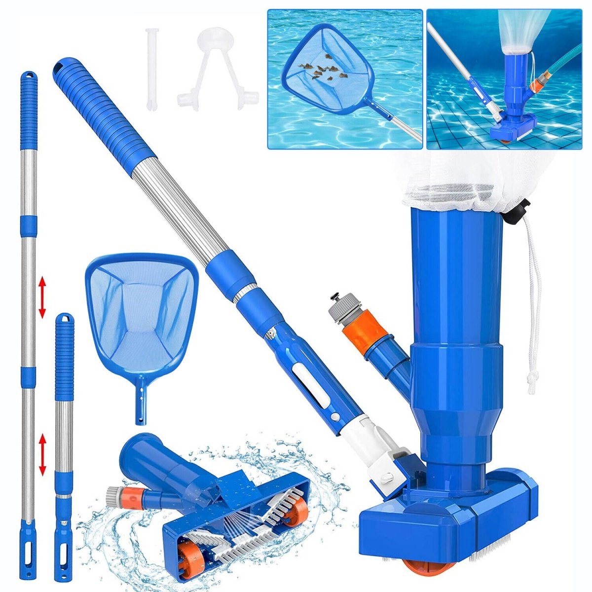 EXCITAT Zwembad stofzuiger - Skimmer Zwembad - Draagbare Zwembadstofzuiger - Voor Zwembaden, Spas, Vijvers, Whirlpools