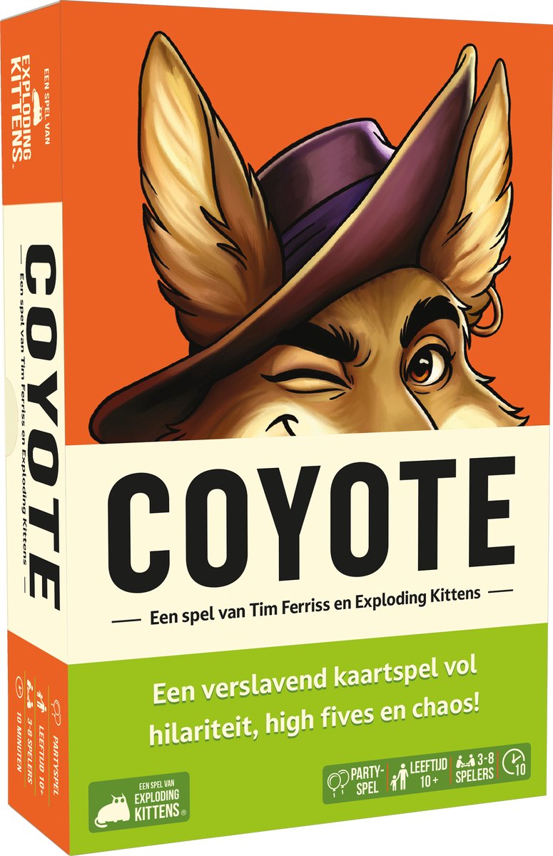 Coyote - Kaartspel - Coöperatief & Competitief - Nieuw van Exploding Kittens