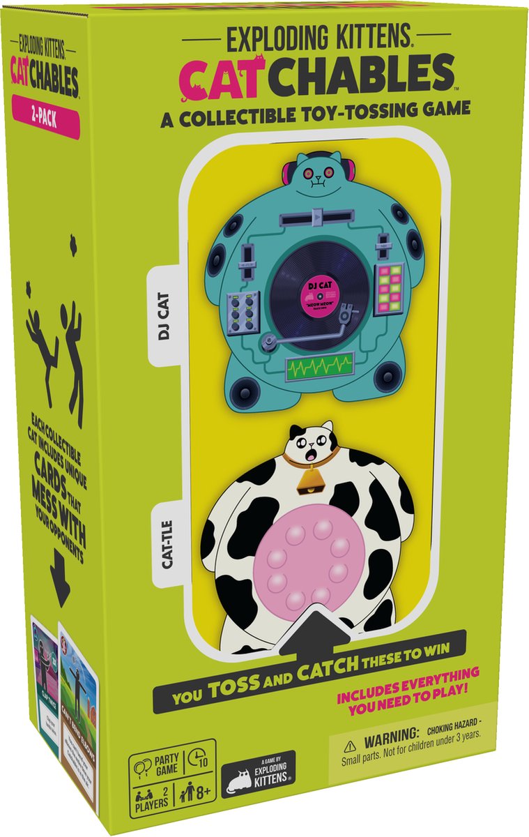 Exploding Kittens - Catchables DJ Kat & Koekat - Uitbreiding - Kaartspel