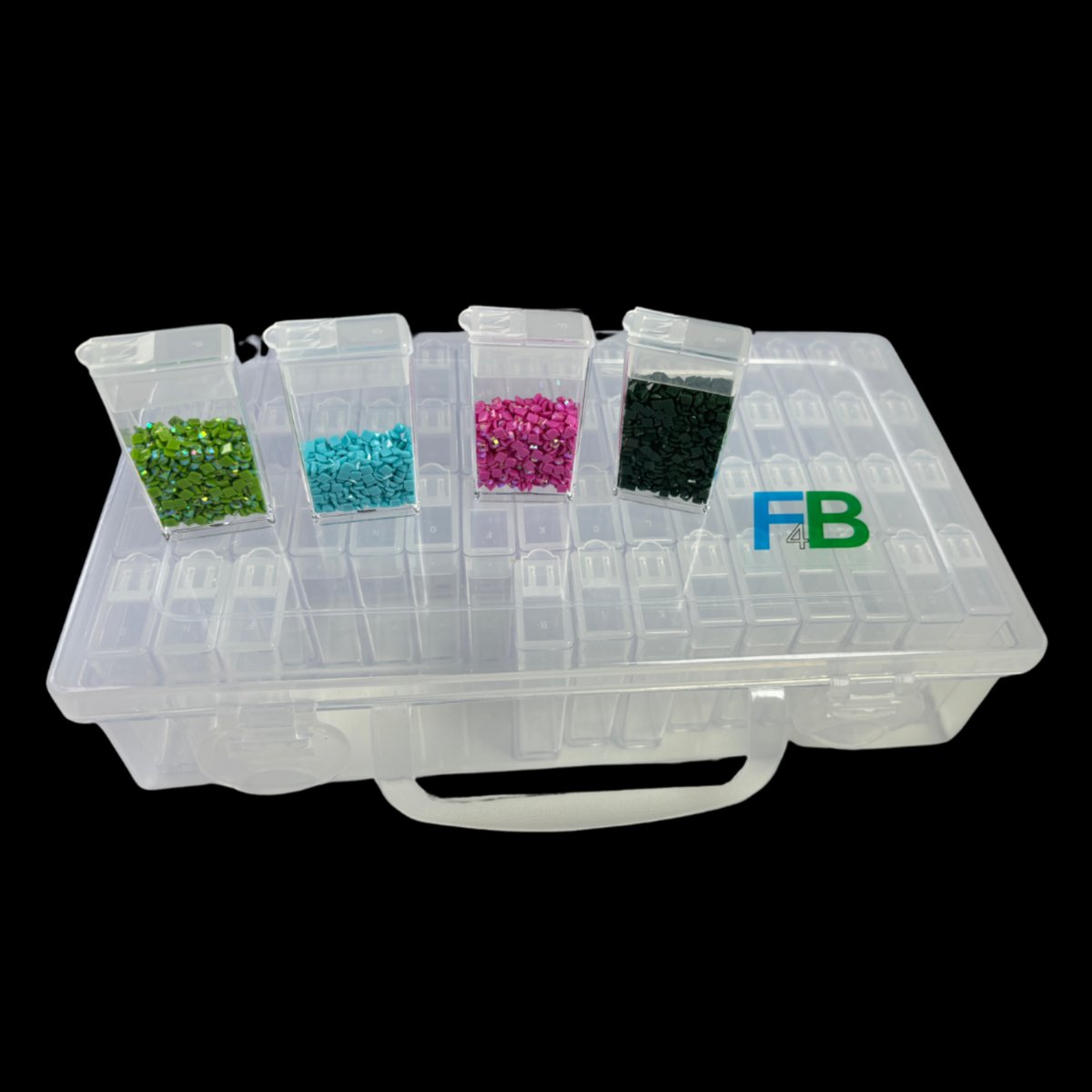 F4B Opbergdoos Diamond Painting – 64 Vakjes – Inclusief Stickervel
