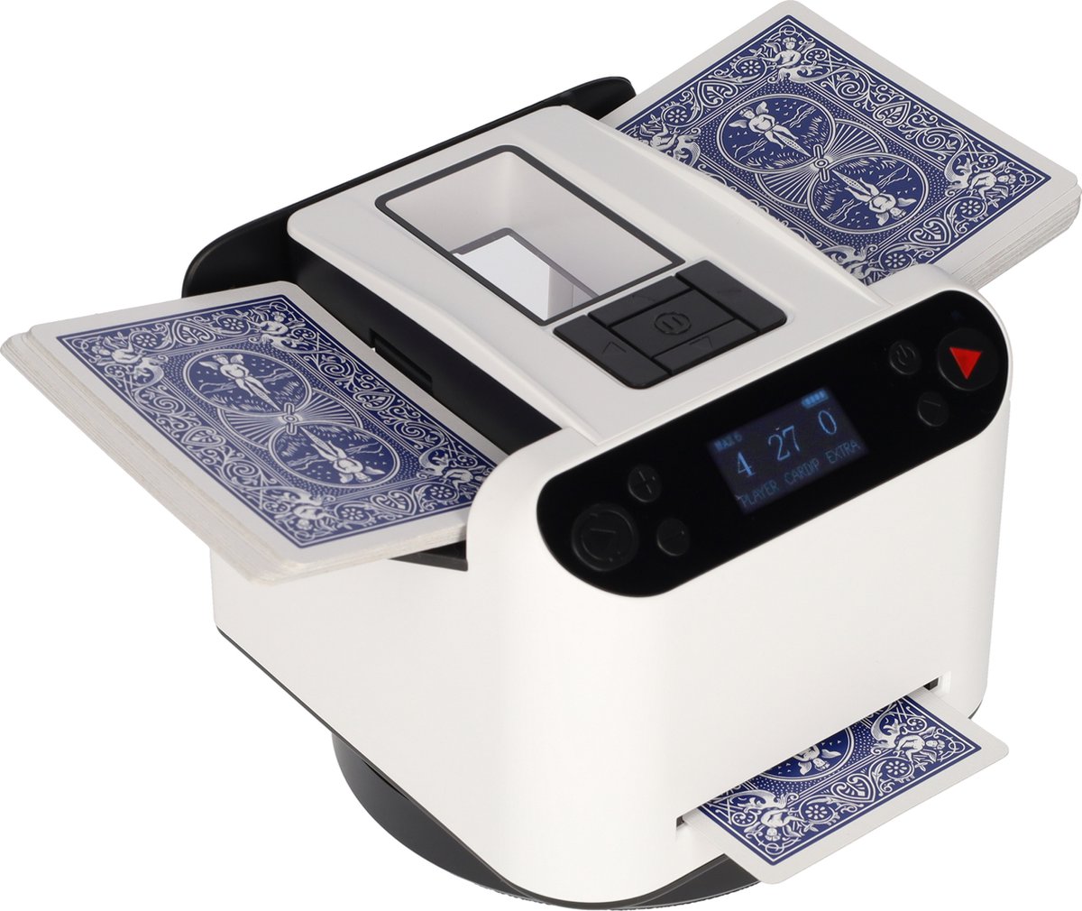 Kaartenschudder en delen -   - Robot kaarten schudder voor speelkaarten - Schud machine - Automatisch schud machine voor kaarten - Kaartdealer voor 1 tot 8 personen - Wit