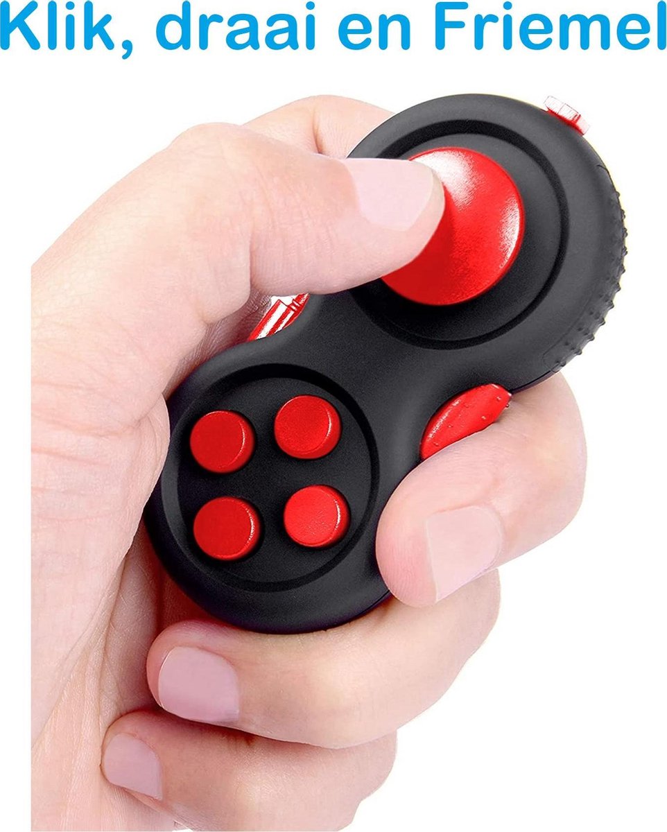 FIDG-IT® Fidget Pad anti stres speelgoed - Fidget toys - Pop it Fidget Toy - Fidget Cube - Tiktok - Fidget Speelgoed - Kerstcadeau - Kerst - Stresbal - Meisjes speelgoed - Jongens speelgoed - Rood