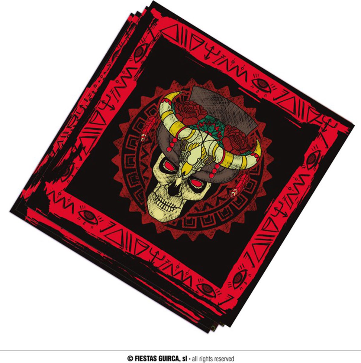FIESTAS GUIRCA, S.L. - 20 Voodoo papieren servetten 33 x 33 cm