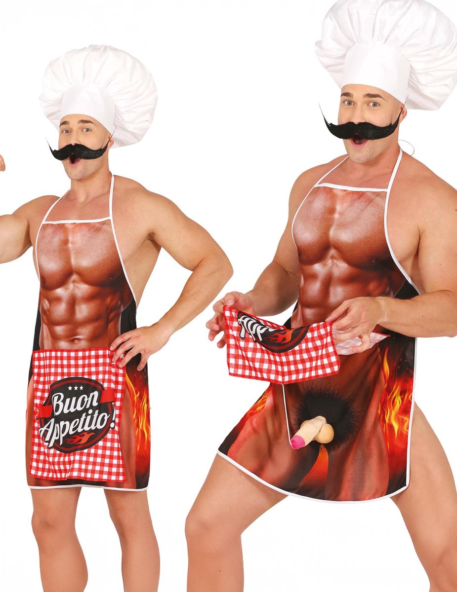 FIESTAS GUIRCA, S.L. - Ondeugende BBQ-schort voor volwassenen
