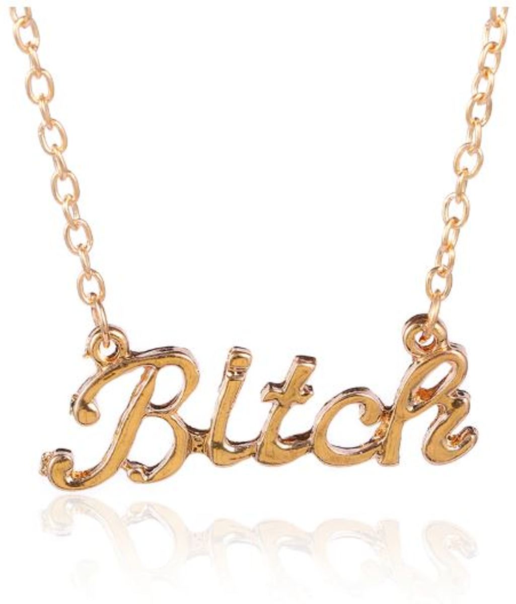 Bitch Ketting, Goud, Roestvrij Staal, Be Who You Are!,