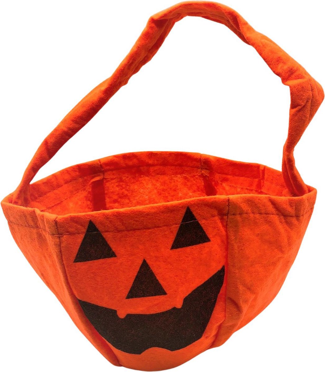 Halloween, Trick or Treat, Pompoen, Zakje, Tasje, Buidel, Snoepgoed, Snoepzak, Draagzak, Draagtas, Opvouwbaar