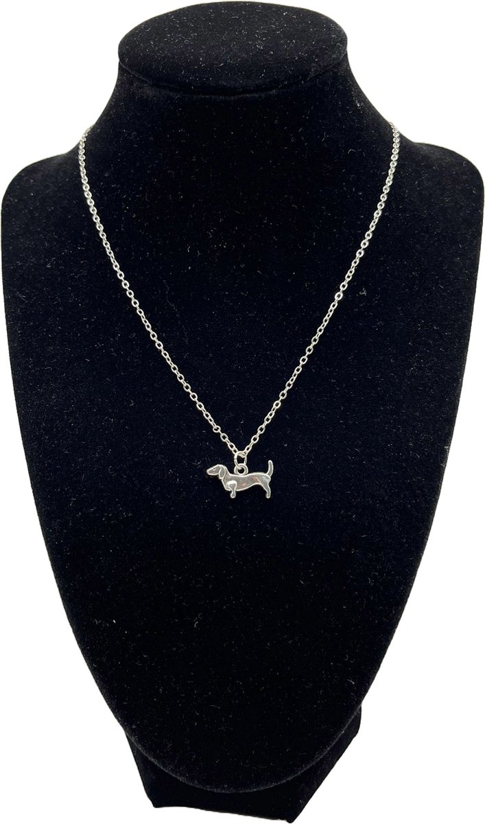 Tekkel, Hond, Ketting/Hanger, Zilverkleurig Wienerdog, Sausage Dog, Hotdog Hond, Huisdier, Trouwe Viervoeter