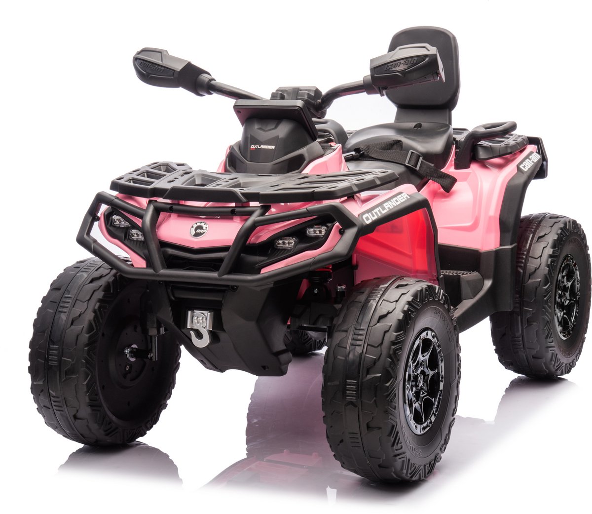Elektrische Quad 24V voor kinderen CAN-AM Outlander - 2 persoons kinder quad accu - accu quad -  en - 4 x 200W motoren (ROZE)