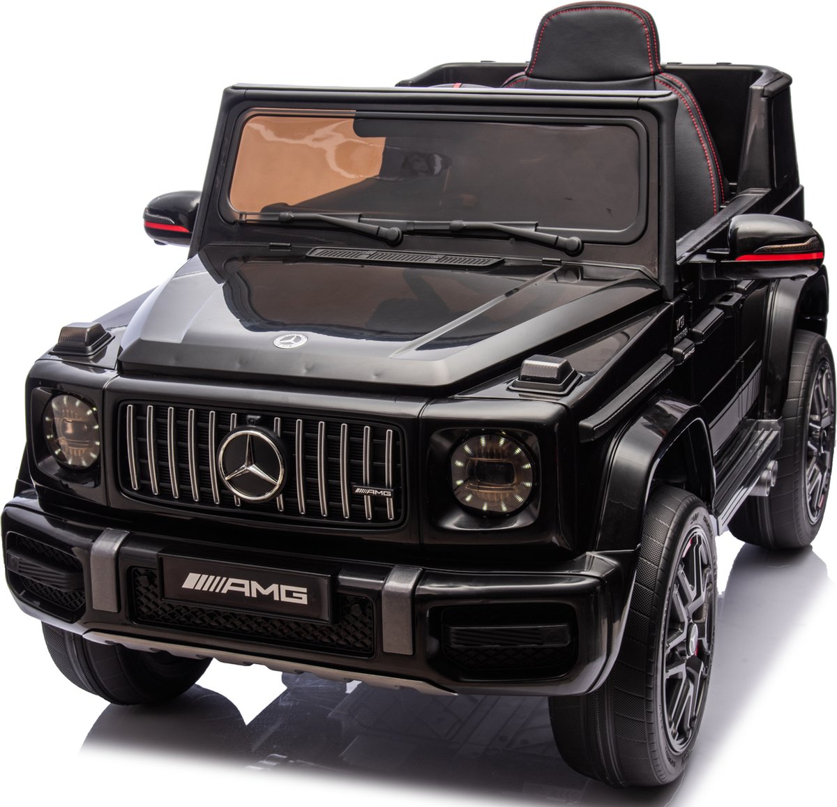 Mercedes-Benz G63 AMG XL 24V 4X4 Accu auto Elektrische Kinderauto met Bluetooth, Leren zitje, Rubberen banden en Afstandsbediening