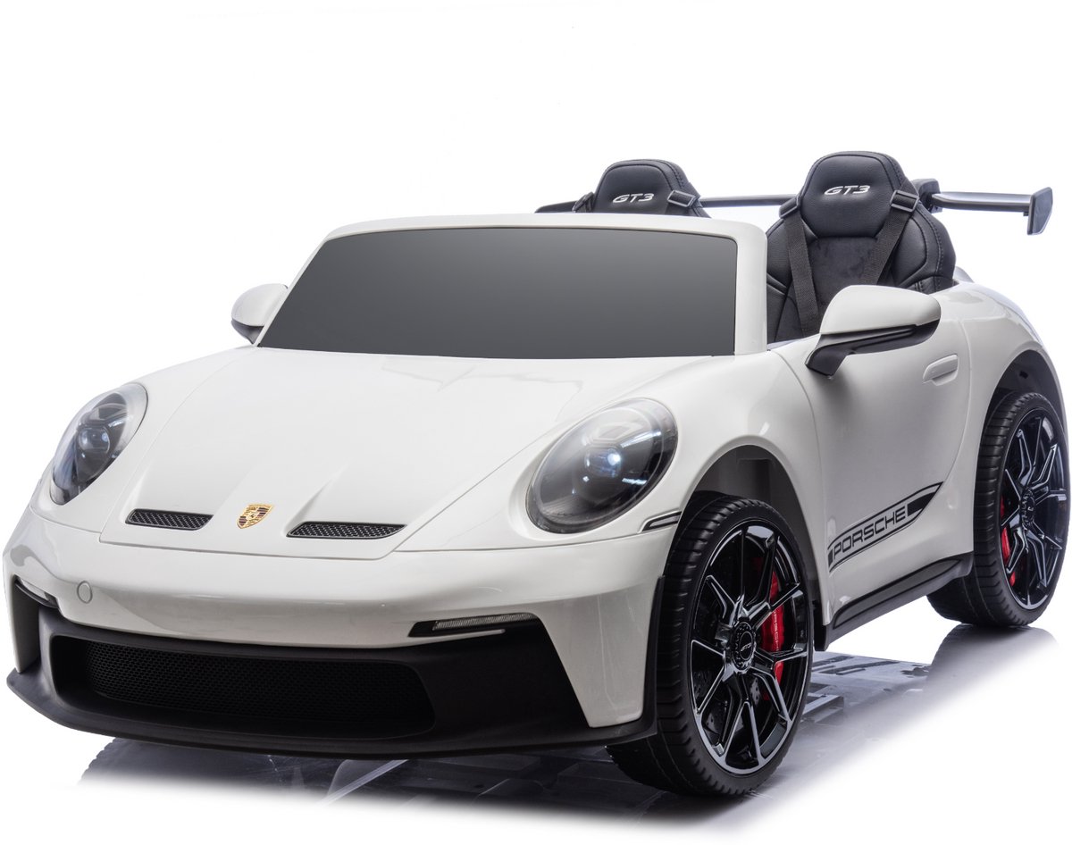 Porsche 911 GT3 - 2 persoons Elektrische Kinderauto 24V - 4x4 - Wit