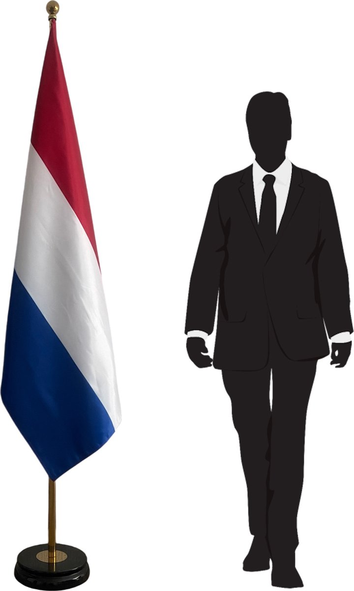 Basis met vlaggenmast en Nederlandse vlag - CN23-NL