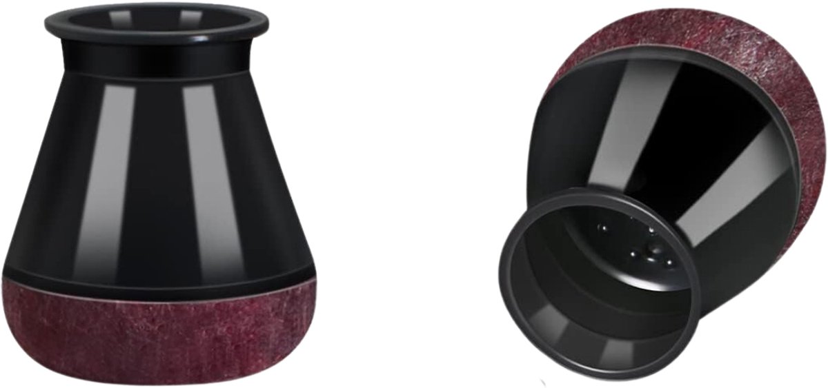 FLOOQ stoelpootdop met vilt - rond - 21 tot 30 mm - zwart - 8 stuks