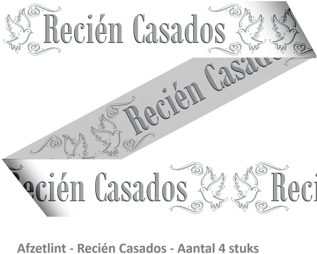 4x Afzetlint - Markeringstape Recién Casados ​​15 meter - Folat