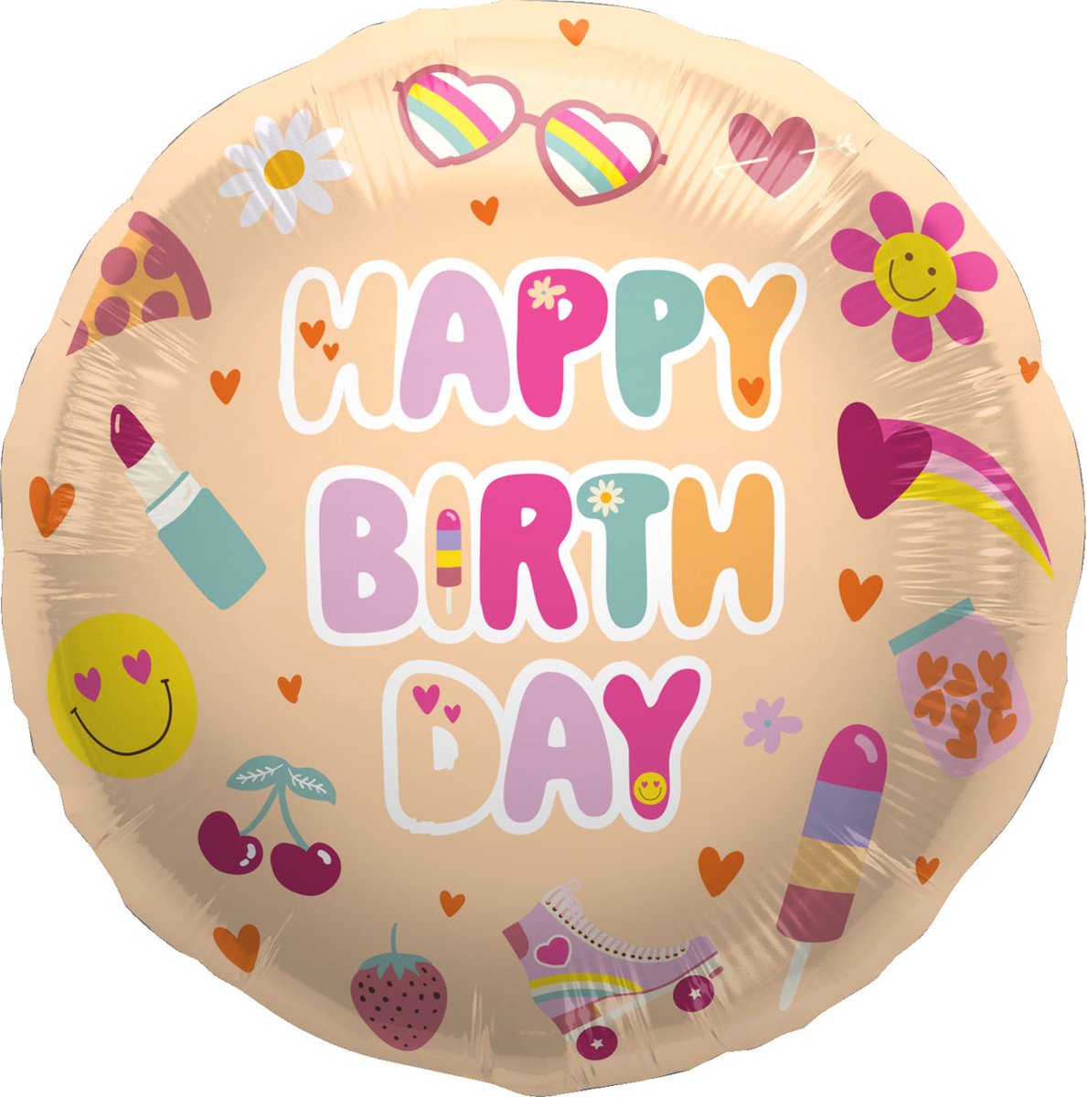 Folat-folieballon-ballonnen-boho girlz-happy birthday-45cm-leeg