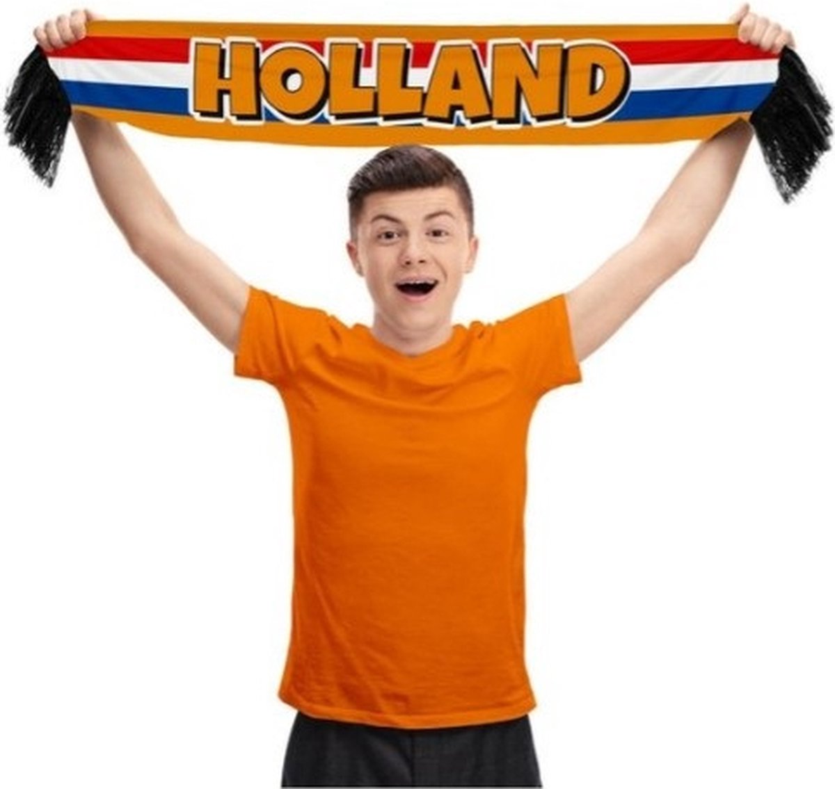 WK2022 voetbal Holland sjaal 120 x 15 cm - Nederlands Elftal accessoire