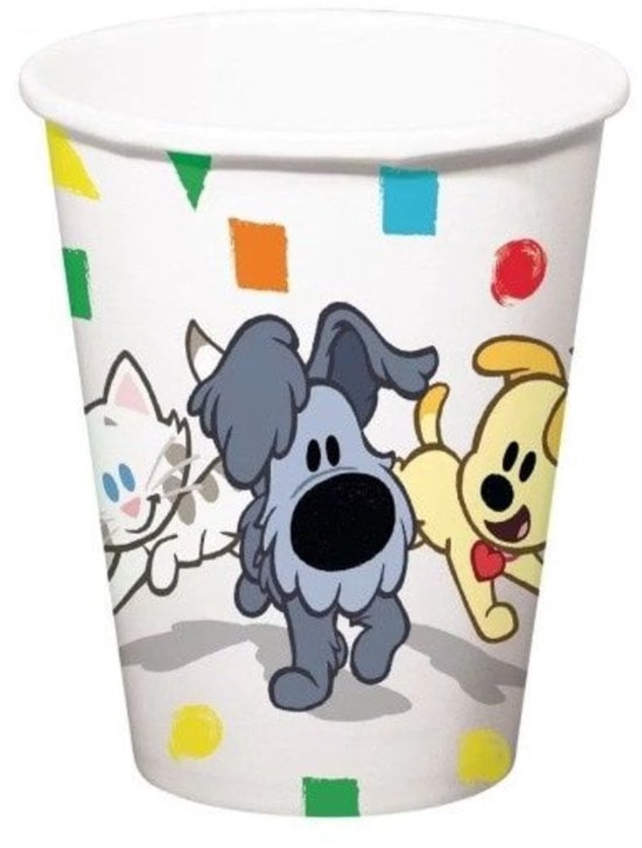 Woezel en Pip Bekers - Kartonnen bekers - 8 Stuks