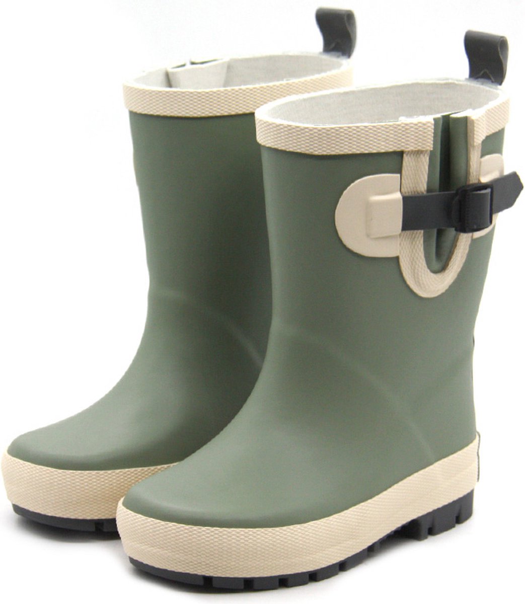 Follow The Duck rubberlaarzen saliegroen maat 27 kinderschoenen waterdicht.
