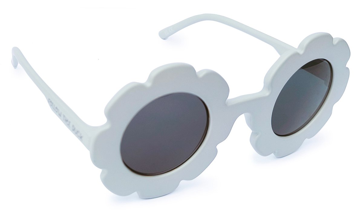 Follow The Duck zonnebril kind lichtblauw grijs UV-bescherming.