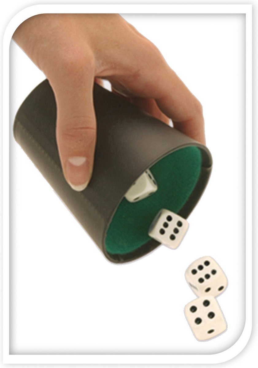 Dobbelstenen spel met beker, dobbelstenen en scoreblok - Familiespellen - Yahtzee/Dobbelen - Dobbelspel