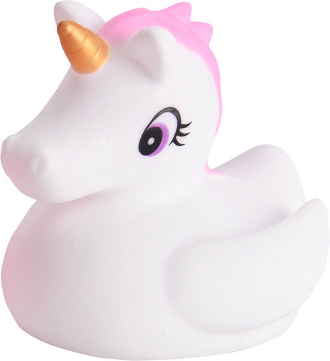 Rubber badeendjes eenhoorns - 5x stuks - wit - badkamer fun - 5.5 cm - speelgoed eendjes