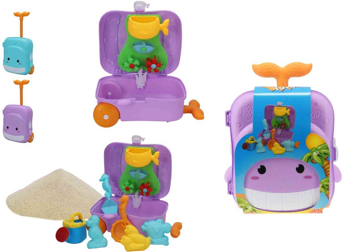 Strandspeelgoed trolley met zandspeelgoed