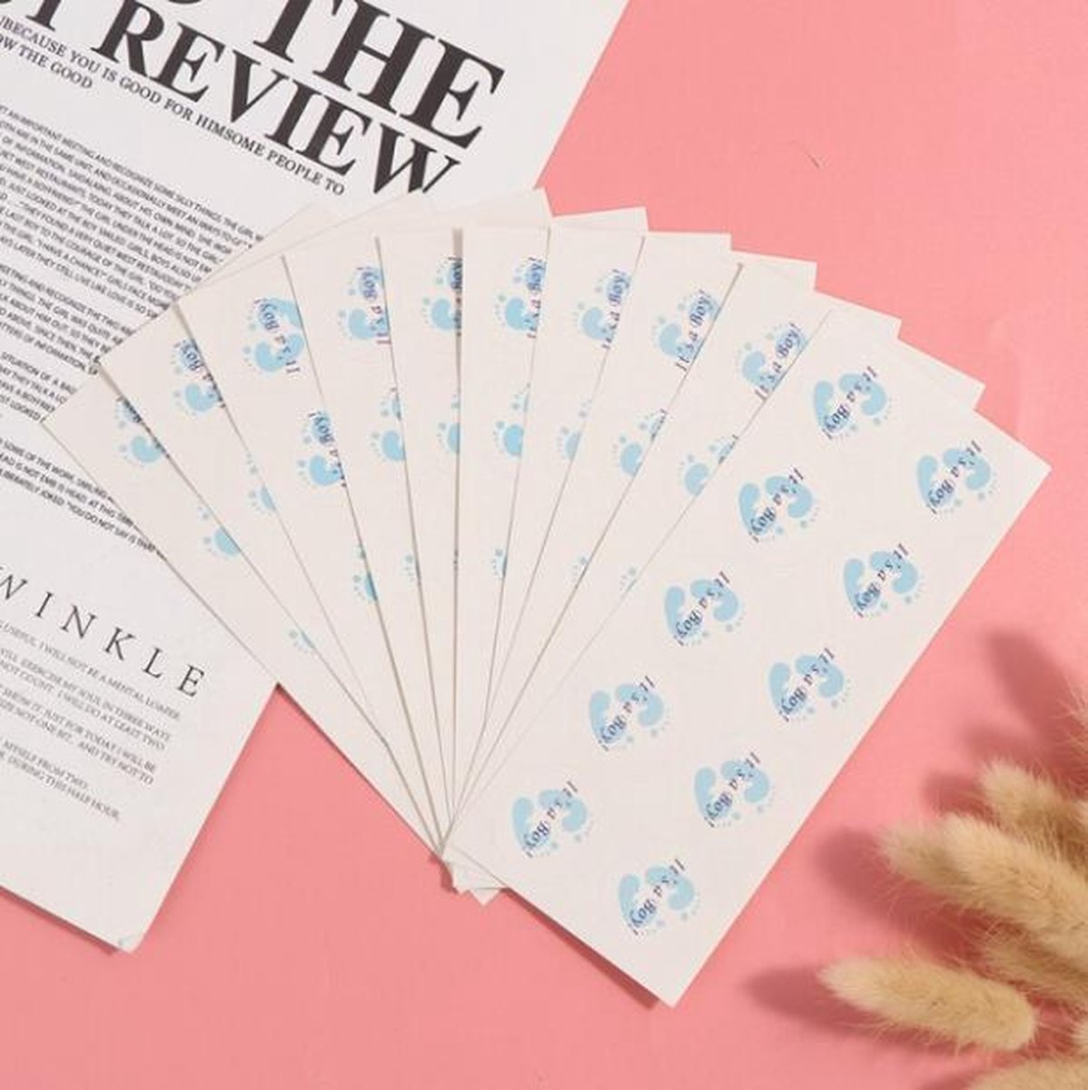 FSW-Products - 20 Sluitzegels Its a Boy - Geboortekaartje, Kraambedankje, Gastenbedankje, Babyshower bedankje - Zelfklevende Stickers - Kraam cadeau