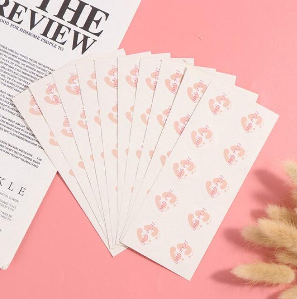 FSW-Products - 20 Sluitzegels Its a Girl - Geboortekaartje, Kraambedankje, Gastenbedankje, Babyshower bedankje - Zelfklevende Stickers - Kraam cadeau