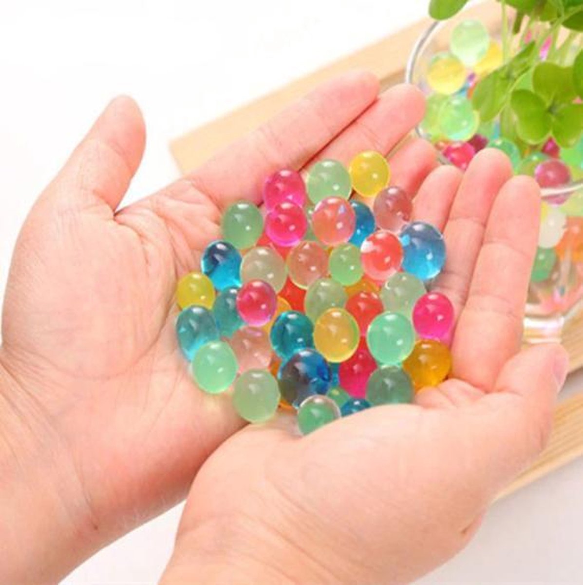 FSW-Products - 500 Stuks - Water Absorberende Balletjes - Mix Kleur - Gel - Vazen, Planten, Bruiloft Huisdecoratie - Water Absorberende - Waterparels