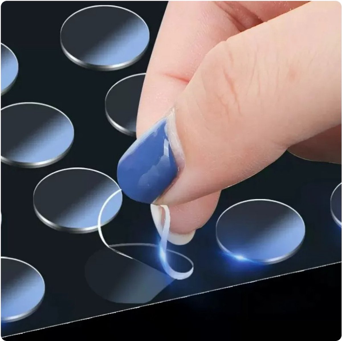 FSW-Products - Dubbelzijdige Stickers - 20 Stuks - Zelfklevend - Plakkers - 20mm Dia - Ophangen van Foto en Poster - DIY - Plakkertjes - Muurstickers - Waterproof