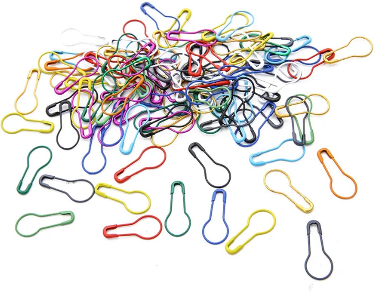 FSW-Products - Veiligheidsspelden - 100 Stuks - Kleurenmix - 22x10 mm - DIY