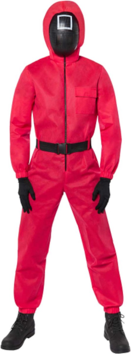 FUNIGLOBAL - Bewakerskostuum Squid Game roze volwassenen - S